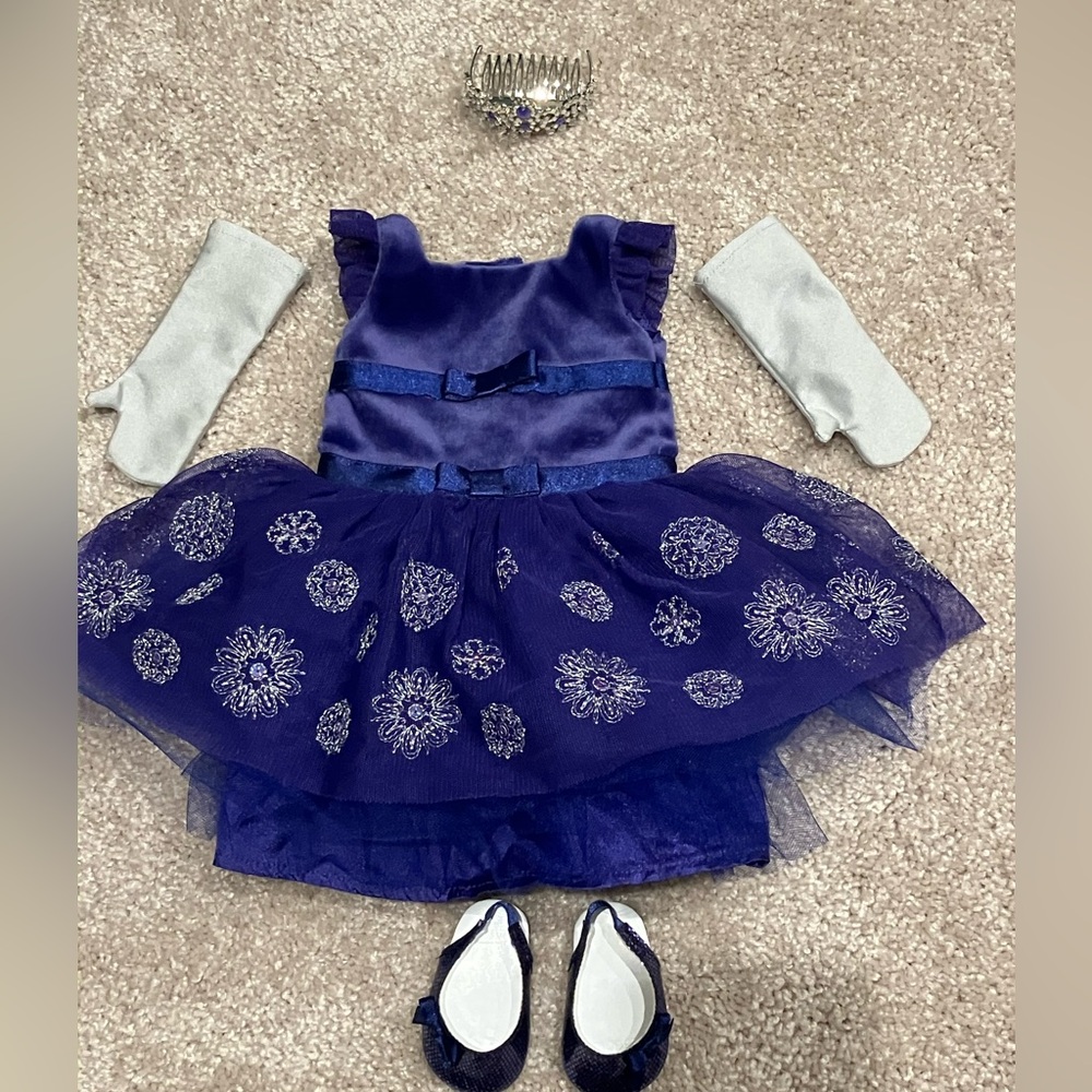 American Girl Blue Snowflake Ballgown
